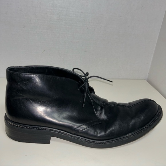 To Boot Adam Derrick Black Leather Lace-Up Chukka Boot - Picture 4 of 11
